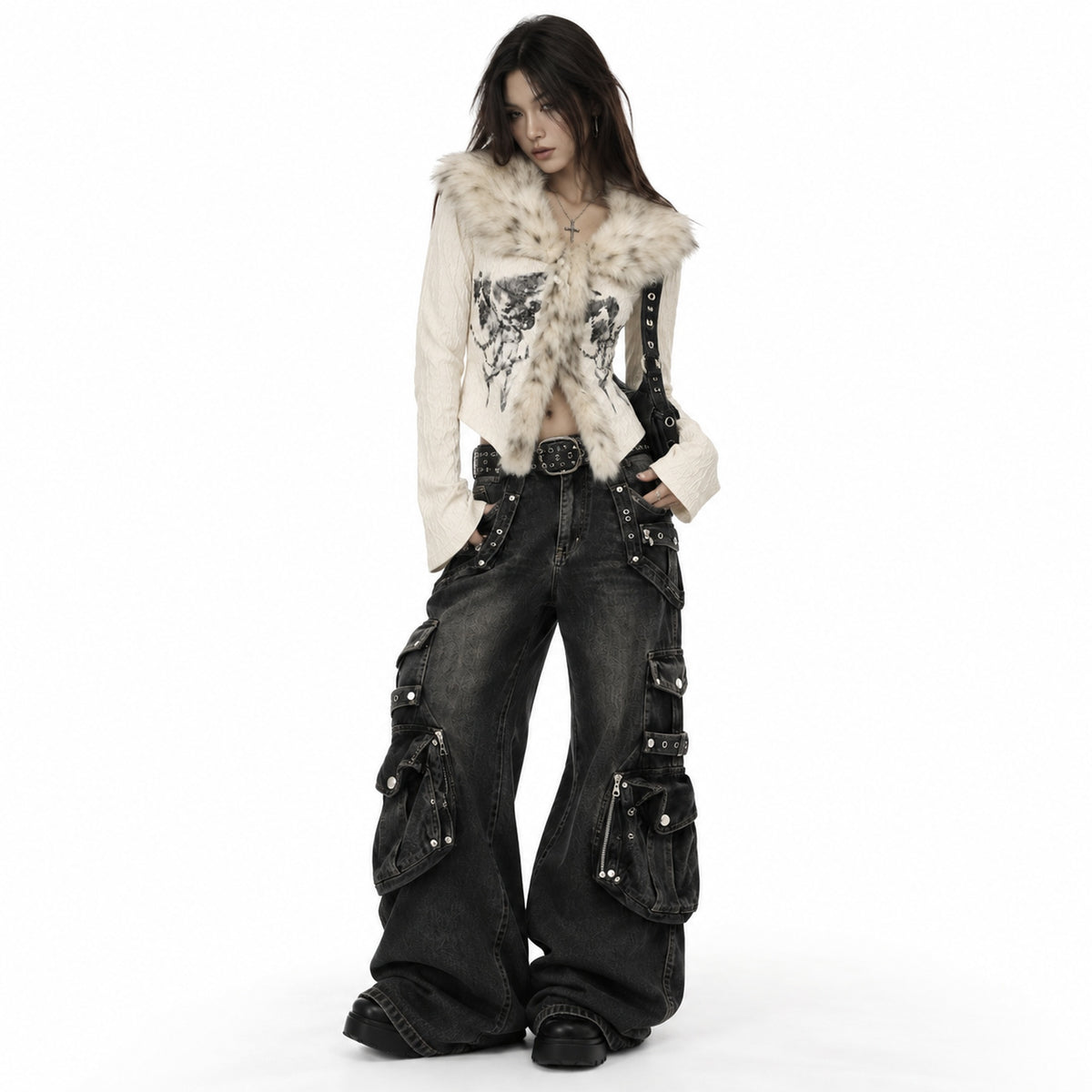 Whiteout Fur Top