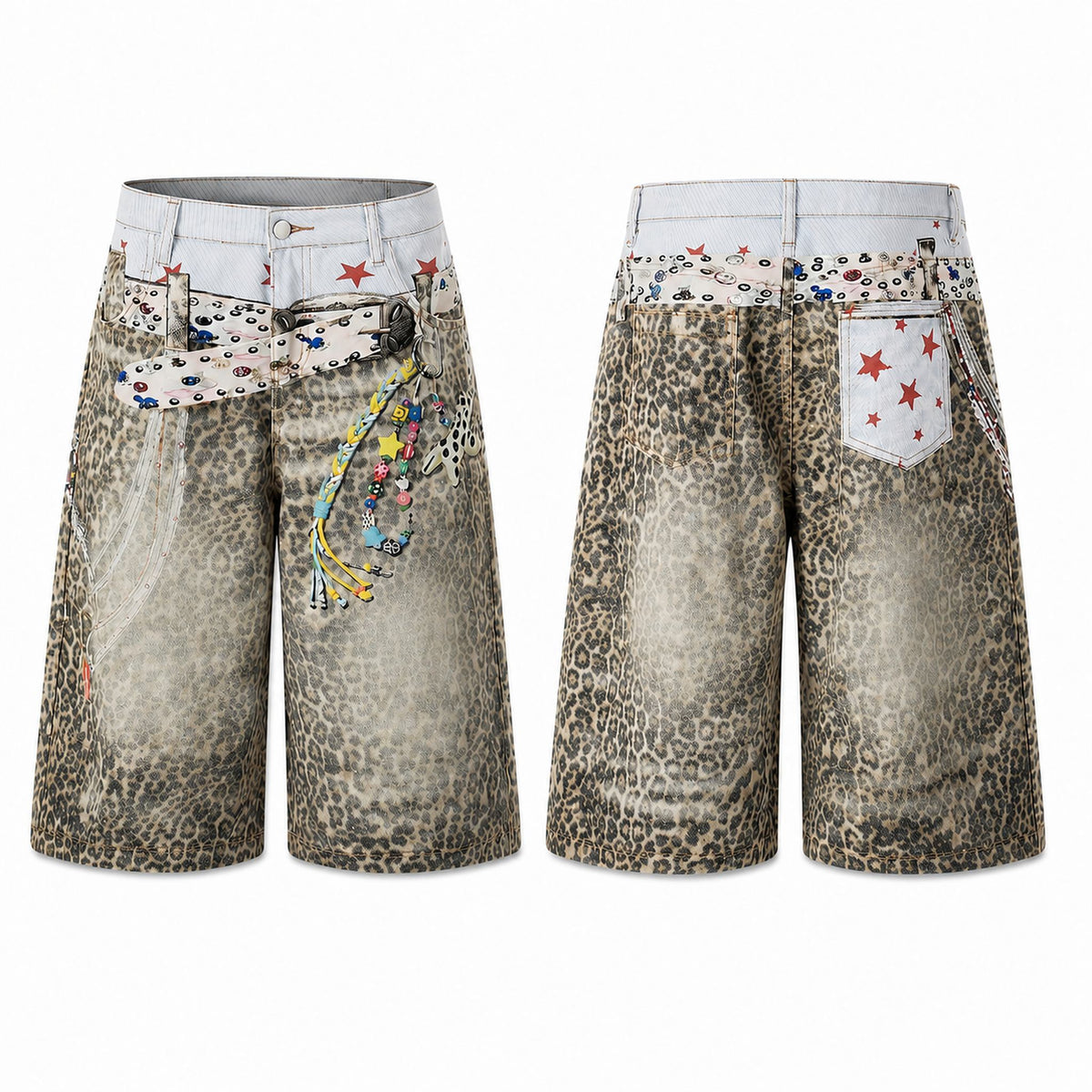 Leopard Jorts