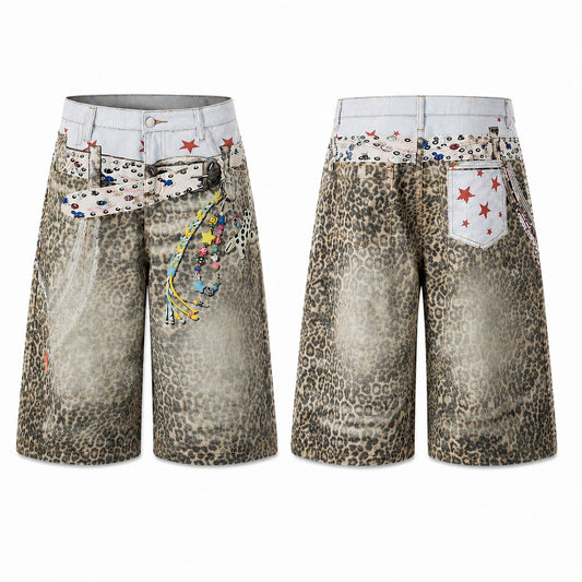 Leopard Jorts