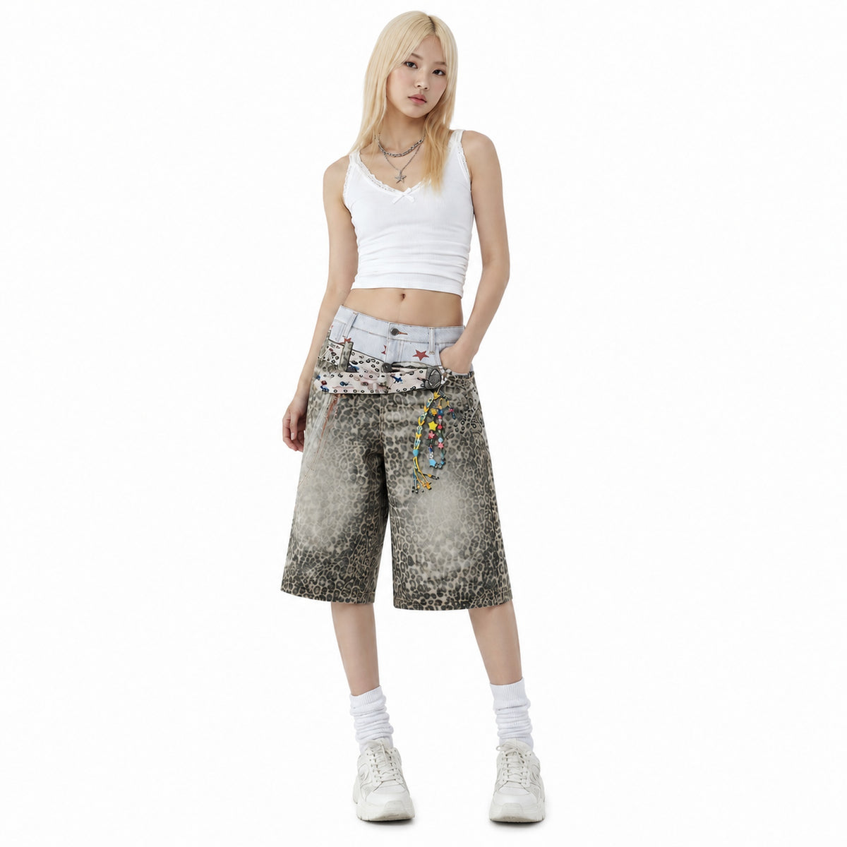 Leopard Jorts