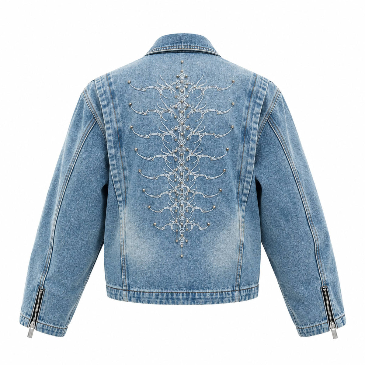 Cyber Spine Denim Jacket
