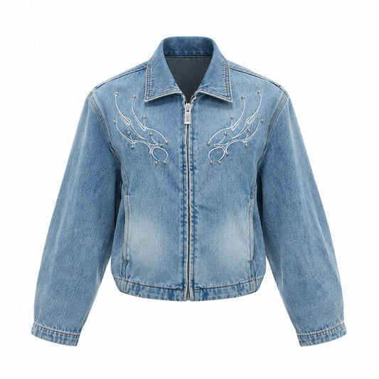 Cyber Spine Denim Jacket